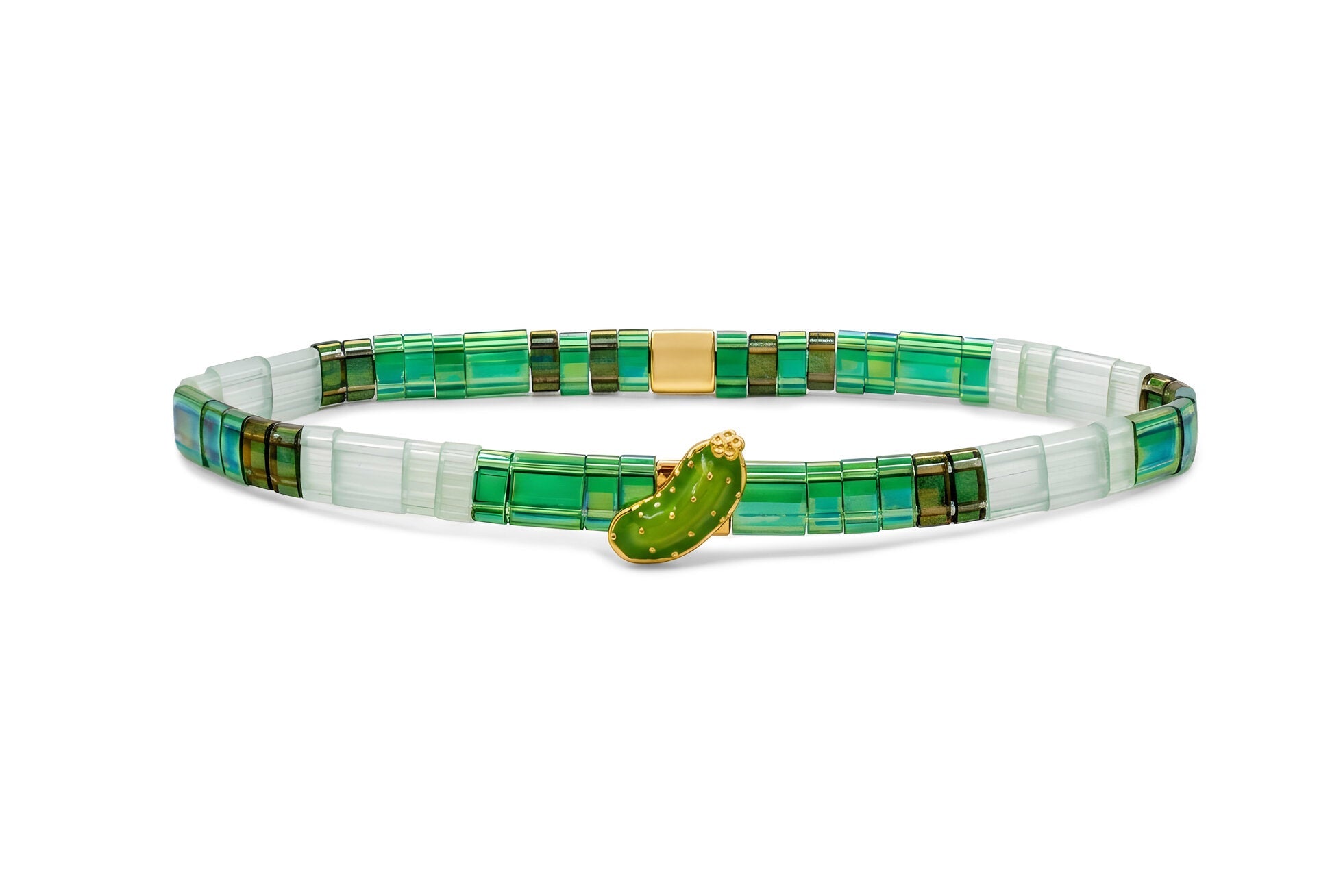 Skylar Paige "Tasty Charms" Morse Code Stretch Bracelet | Pickle