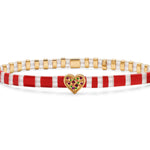 Skylar Paige "Tasty Charms" Morse Code Stretch Bracelet | Pizza - Juli's Wearable Art
