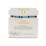 Skylar Paige TEACHER Morse Code Tila Beaded Bracelet - Juli's Wearable Art