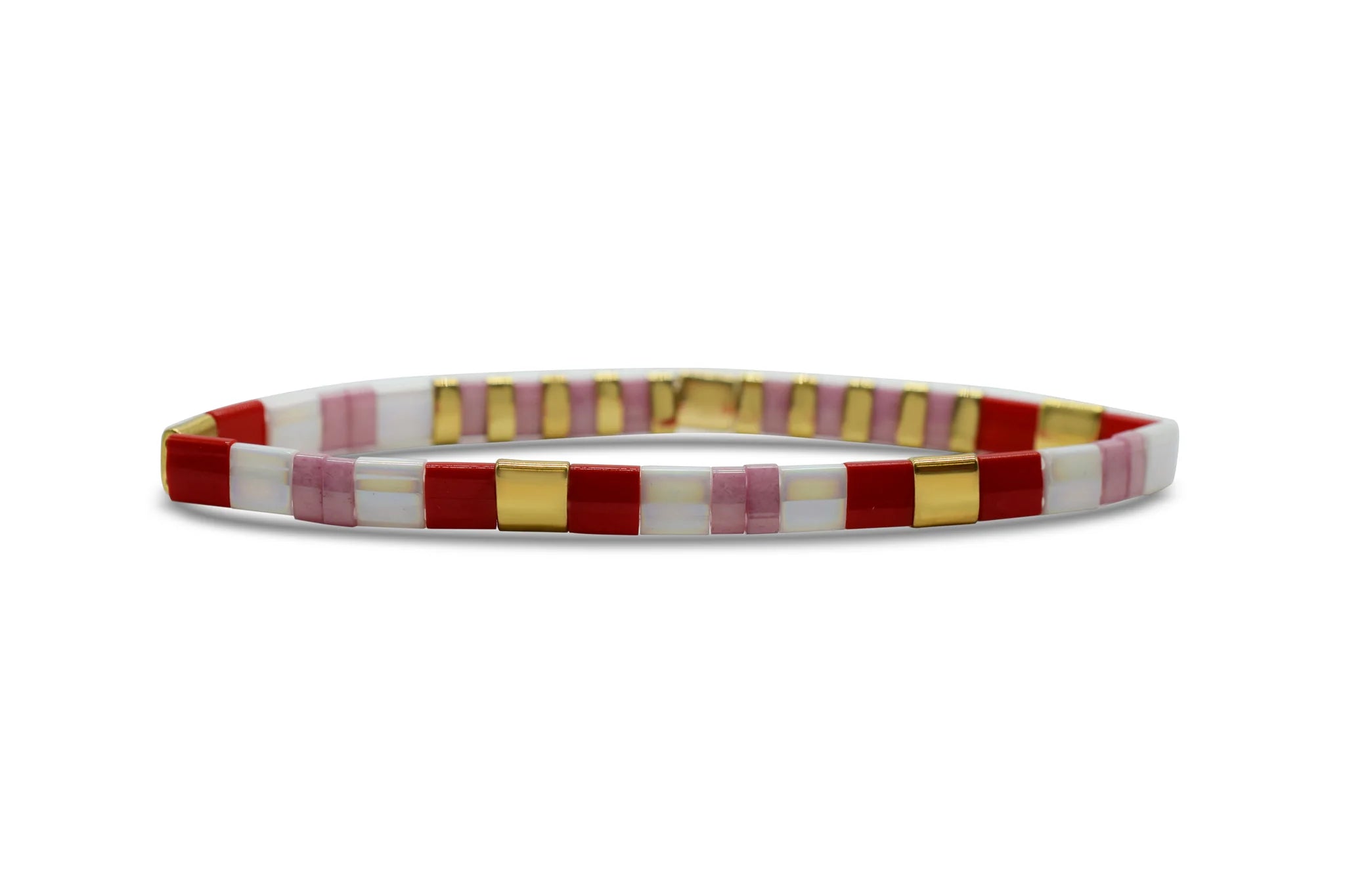 Skylar Paige - XOXO - Morse Code Tila Beaded Bracelet - Juli's Wearable Art