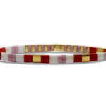 Skylar Paige - XOXO - Morse Code Tila Beaded Bracelet - Juli's Wearable Art