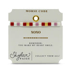 Skylar Paige - XOXO - Morse Code Tila Beaded Bracelet - Juli's Wearable Art