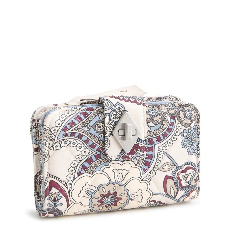 Small Turnlock Wallet in Premium Cotton | Neutral Rhapsody - Juli's Wearable Art