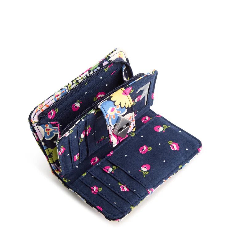 Small Turnlock Wallet | Premium Cotton | Poppy Fields
