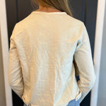 Snap Button Cardigan | Oat - Juli's Wearable Art