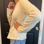 Snap Button Cardigan | Oat - Juli's Wearable Art