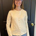 Snap Button Cardigan | Oat - Juli's Wearable Art