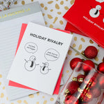 Snowmen Holiday Rivalry | Letterpress Card - Juli's Wearable Art