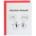Snowmen Holiday Rivalry | Letterpress Card - Juli's Wearable Art