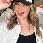 Soft Chenille Boo Trucker Hat - Juli's Wearable Art