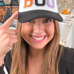 Soft Chenille Boo Trucker Hat - Juli's Wearable Art