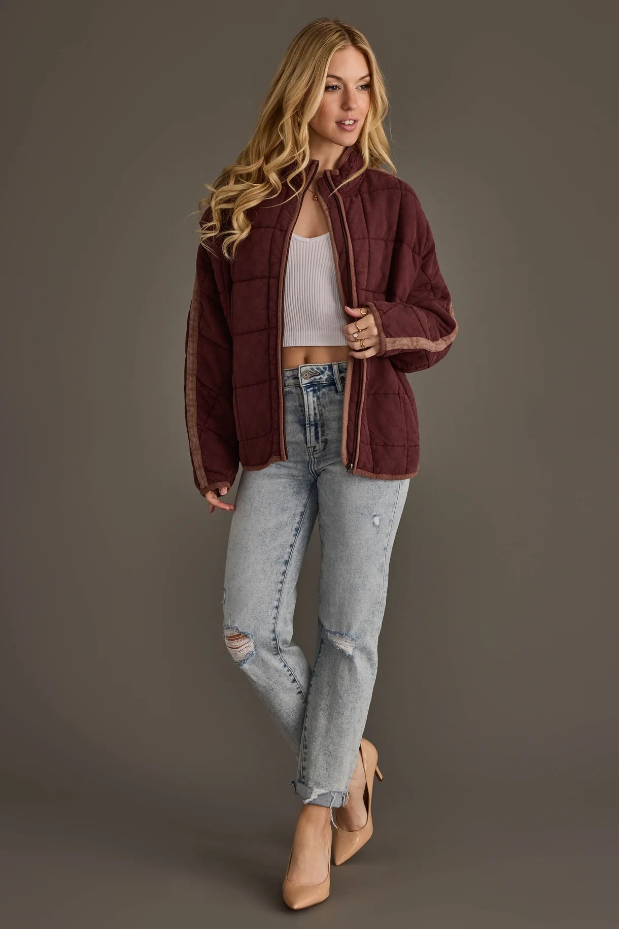 Soft Quilted Jacket | Dark Brown - Juli's Wearable Art