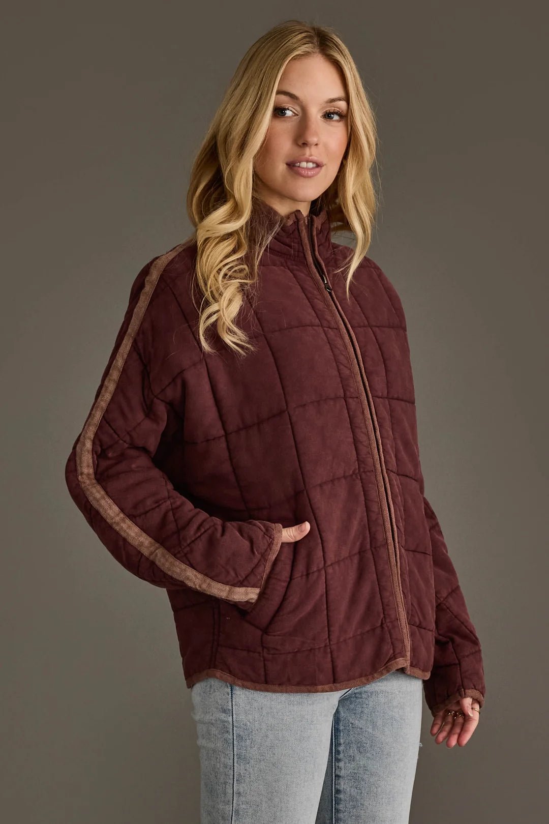 Soft Quilted Jacket | Dark Brown - Juli's Wearable Art