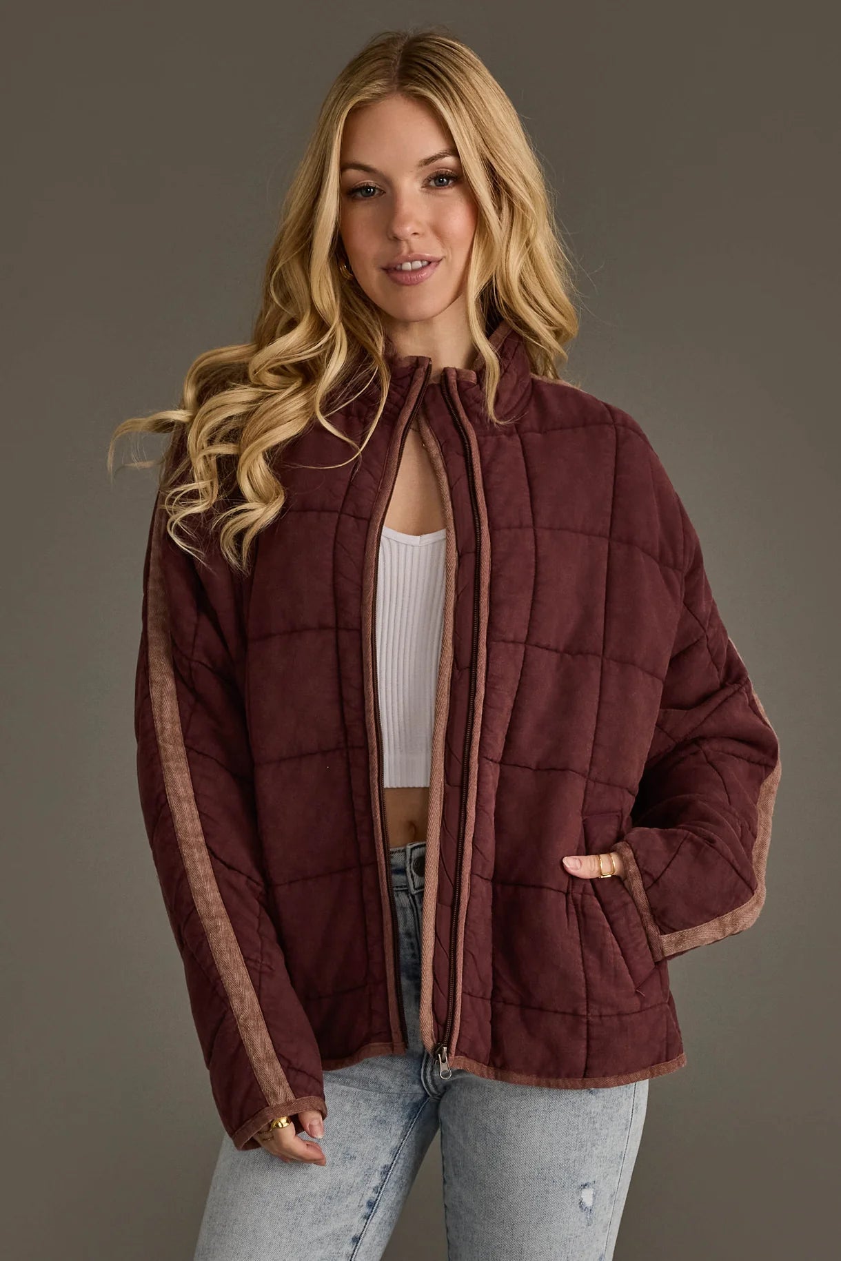 Soft Quilted Jacket | Dark Brown - Juli's Wearable Art
