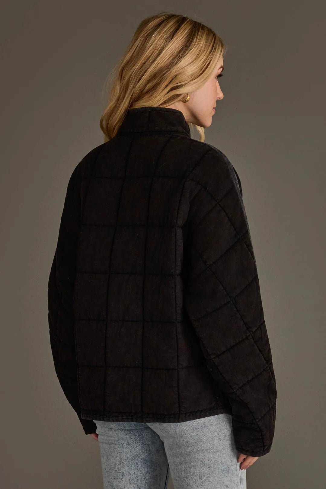 Soft Quilted Jacket | Faded Black - Juli's Wearable Art
