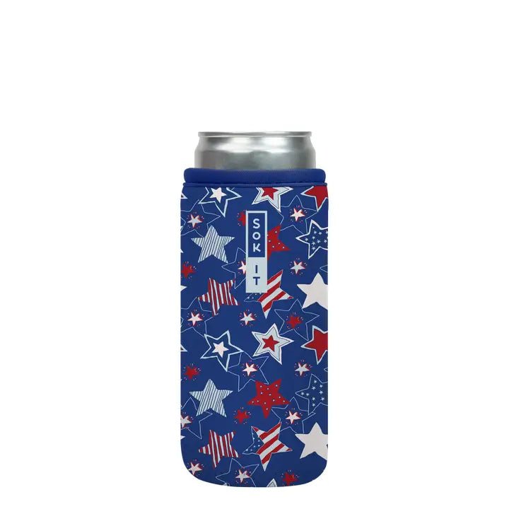 Sok-It 12oz Slim Can Sok - Star-Spangled