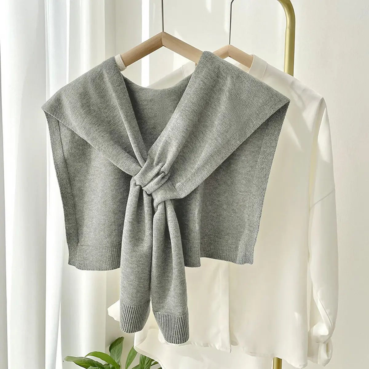 Solid Color Knitted Knotted Shawls – Casual & Cozy - Juli's Wearable Art