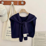 Solid Color Knitted Knotted Shawls–Casual & Cozy - Juli's Wearable Art
