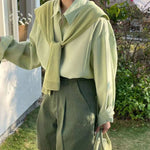 Solid Color Knitted Knotted Shawls–Casual & Cozy - Juli's Wearable Art