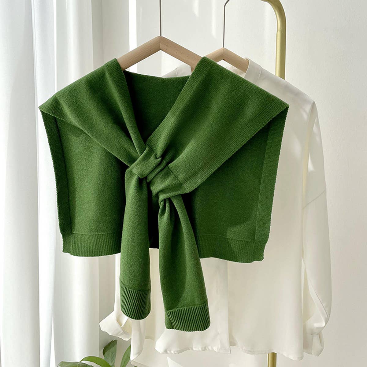 Solid Color Knitted Knotted Shawls–Casual & Cozy - Juli's Wearable Art