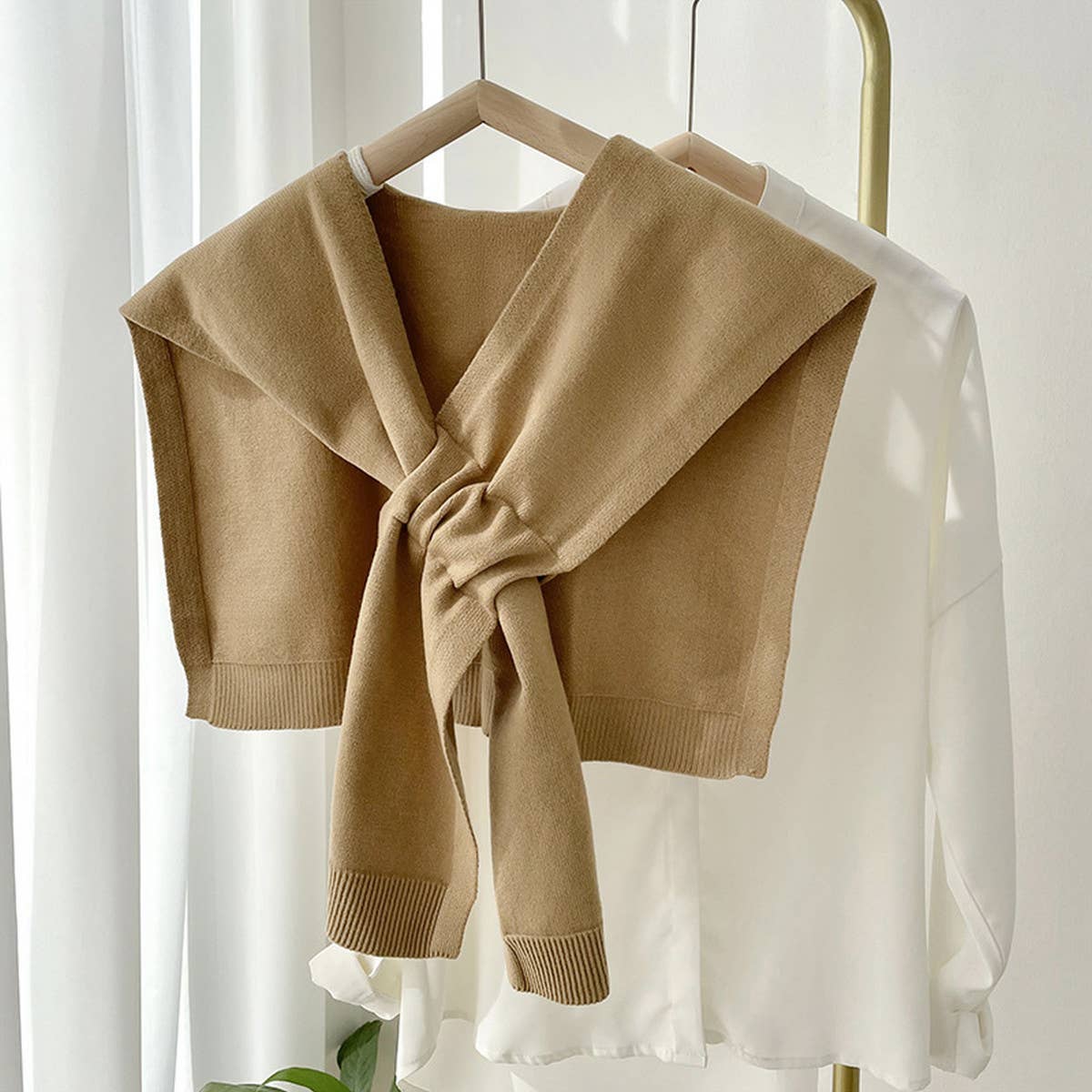 Solid Color Knitted Knotted Shawls–Casual & Cozy - Juli's Wearable Art