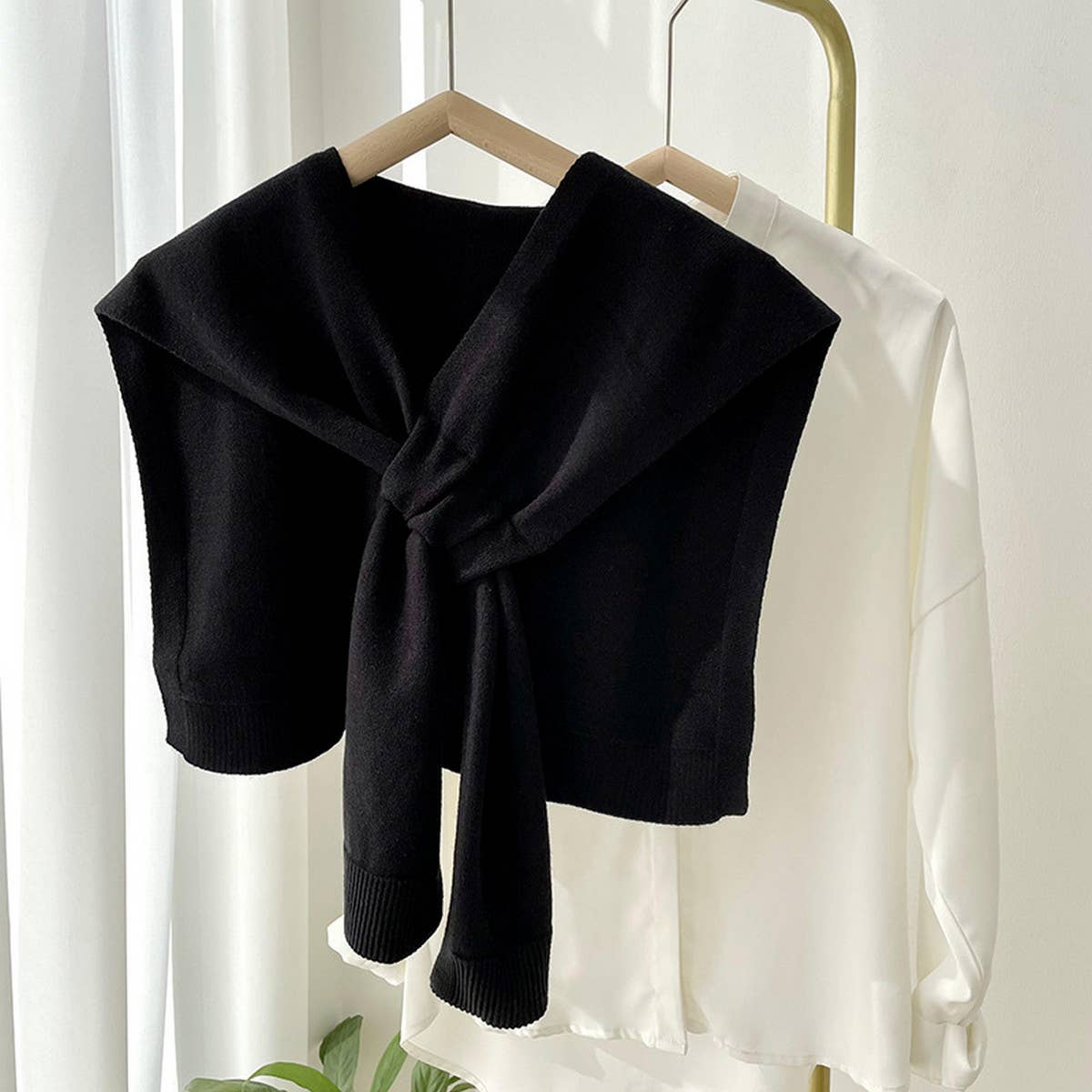 Solid Color Knitted Knotted Shawls–Casual & Cozy - Juli's Wearable Art
