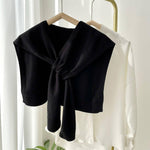 Solid Color Knitted Knotted Shawls–Casual & Cozy - Juli's Wearable Art