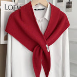 Solid Cross Triangle Shawl Casual Wraps - Juli's Wearable Art
