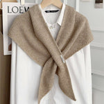 Solid Cross Triangle Shawl Casual Wraps - Juli's Wearable Art