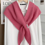 Solid Cross Triangle Shawl Casual Wraps - Juli's Wearable Art