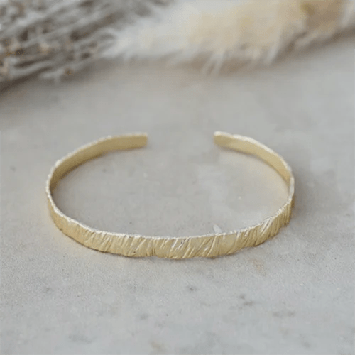 Solitude Cuff Bracelet - Gold - Juli's Wearable Art