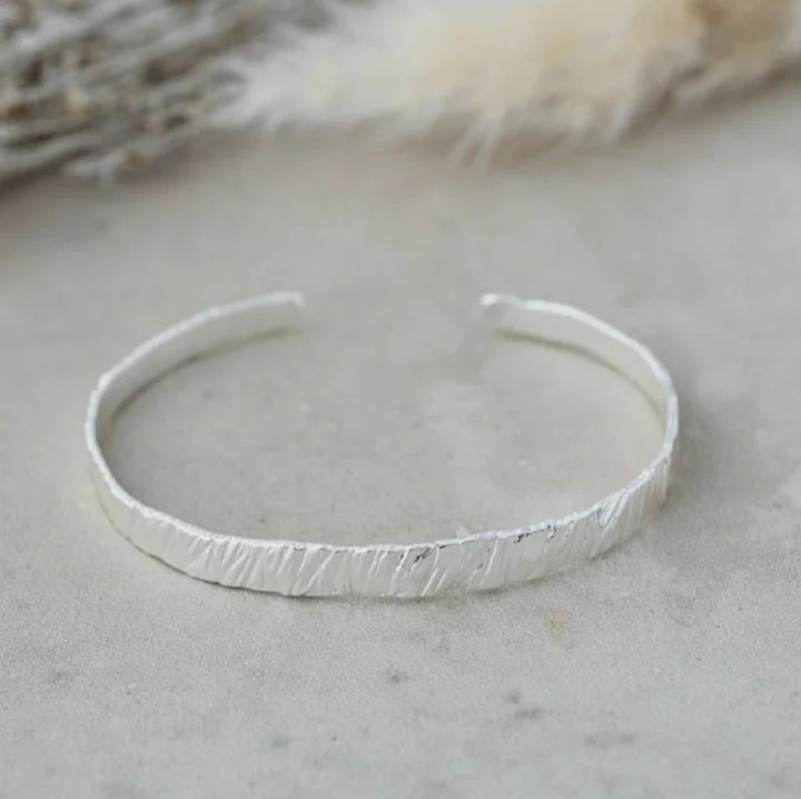Solitude Cuff Bracelet - Silver - Juli's Wearable Art