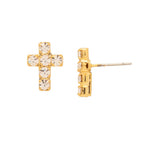 Sorrelli Carly Cross Stud Earrings | Crystal - Juli's Wearable Art