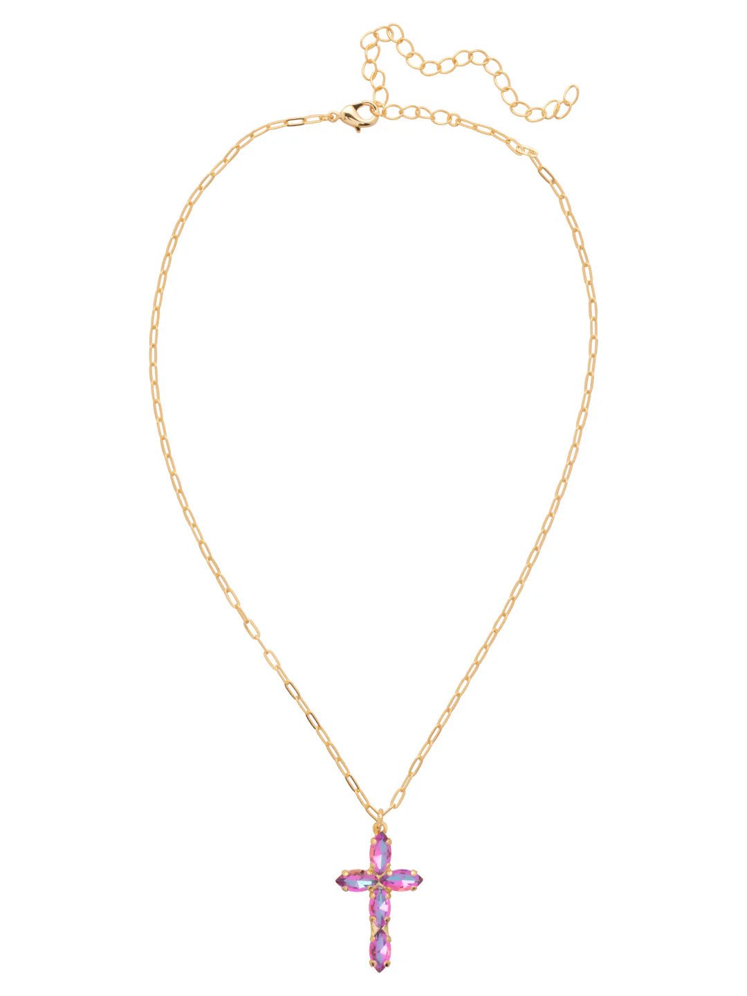 Sorrelli Clarissa Cross Pendant Necklace | Heliotrope