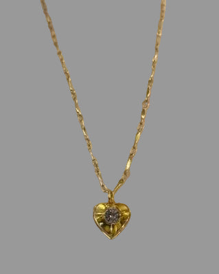 Sorrelli Crystal Heart Necklace | Bright Gold - Juli's Wearable Art