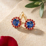 Sorrelli Haute Halo Dangle Earrings | Stars & Stripes | Gold - Juli's Wearable Art