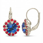 Sorrelli Haute Halo Dangle Earrings | Stars & Stripes | Silver - Juli's Wearable Art