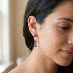 Sorrelli Matilda Dangle Earrings | Stars & Stripes | Silver - Juli's Wearable Art