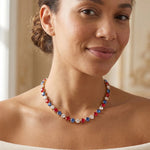 Sorrelli Matilda Tennis Necklace | Stars & Stripes | Gold - Juli's Wearable Art