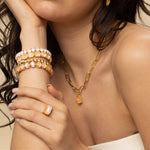 Sorrelli Nia Emerald Cut Pendant Necklace | Peach Delight - Juli's Wearable Art
