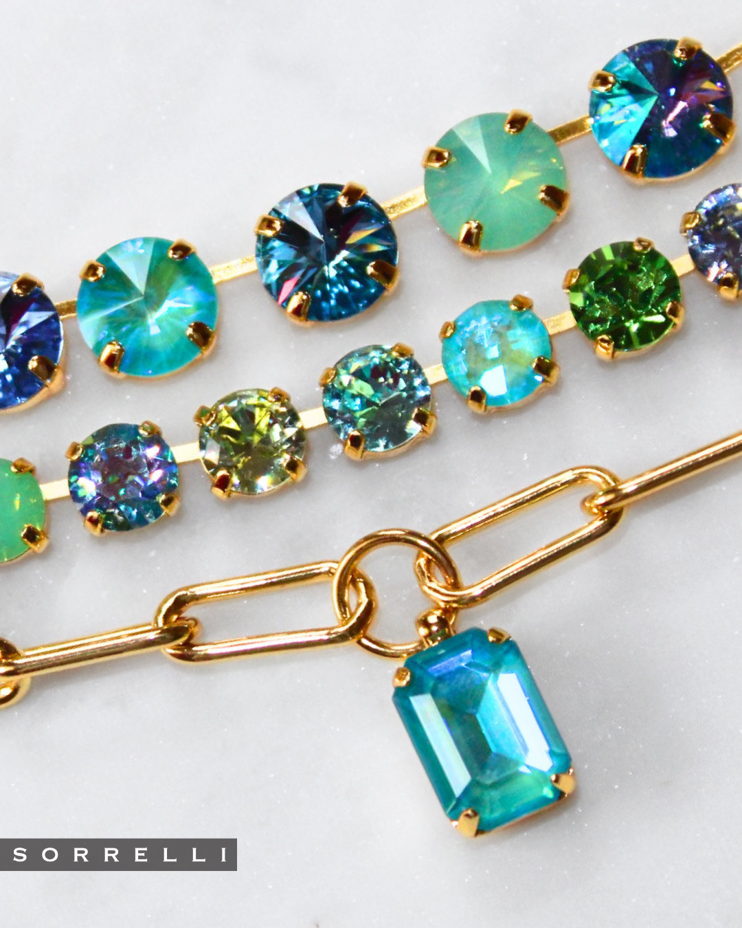 Sorrelli Nia Pendant Necklace | Summer Blue Delight | Gold - Juli's Wearable Art