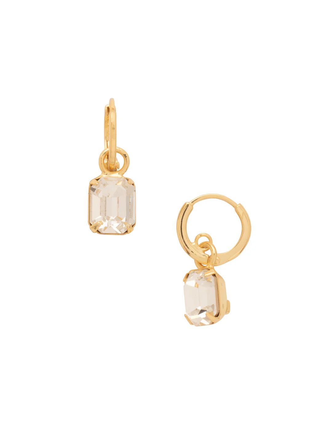 Sorrelli Octavia Huggie Hoop Earrings | Crystal - Juli's Wearable Art