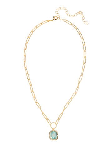 Sorrelli Octavia Scalloped Pendant Necklace | Aquamarine - Juli's Wearable Art