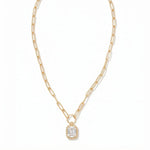 Sorrelli Octavia Scalloped Pendant Necklace | Crystal - Juli's Wearable Art