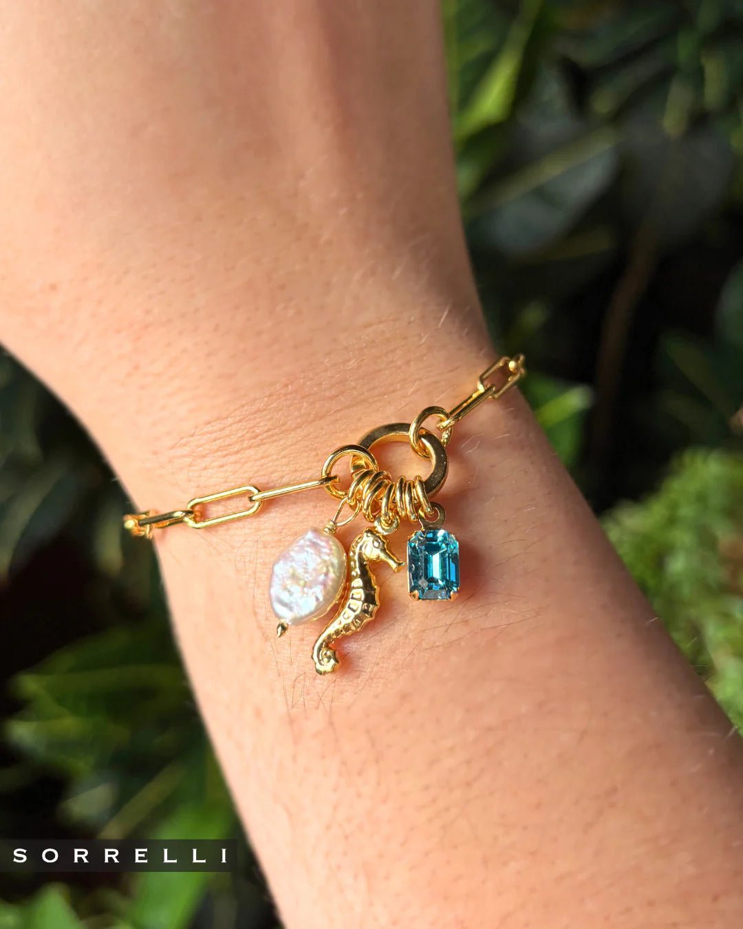 Sorrelli Seahorse Charm Tennis Bracelet | Coastal Dreams - Juli's Wearable Art