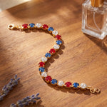 Sorrelli Sienna Tennis Bracelet | Stars & Stripes | Gold - Juli's Wearable Art