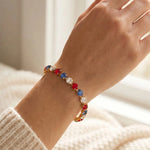 Sorrelli Sienna Tennis Bracelet | Stars & Stripes | Gold - Juli's Wearable Art