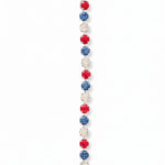 Sorrelli Sienna Tennis Bracelet | Stars & Stripes | Silver - Juli's Wearable Art