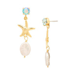 Sorrelli Starfish Pearl Dangle Earrings | Coastal Dreams - Juli's Wearable Art