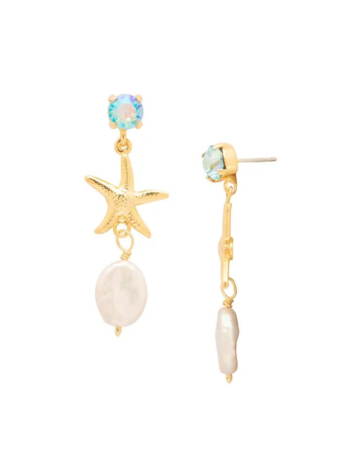 Sorrelli Starfish Pearl Dangle Earrings | Coastal Dreams